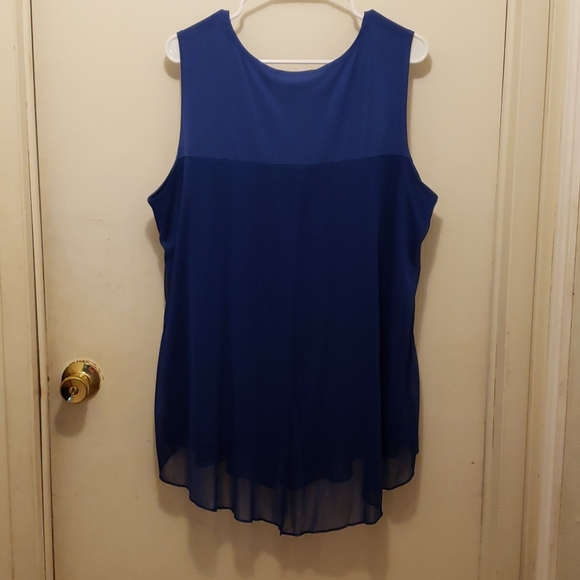 Sleeveless blue blouse - Picture 4 of 5